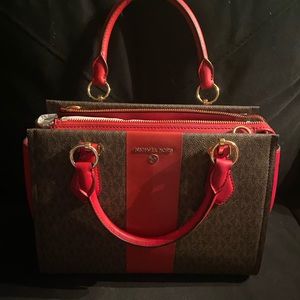 Michael Kors Marylin crimson satchel. Brand new with tags.